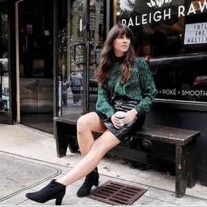 Who What Wear pleather skirt